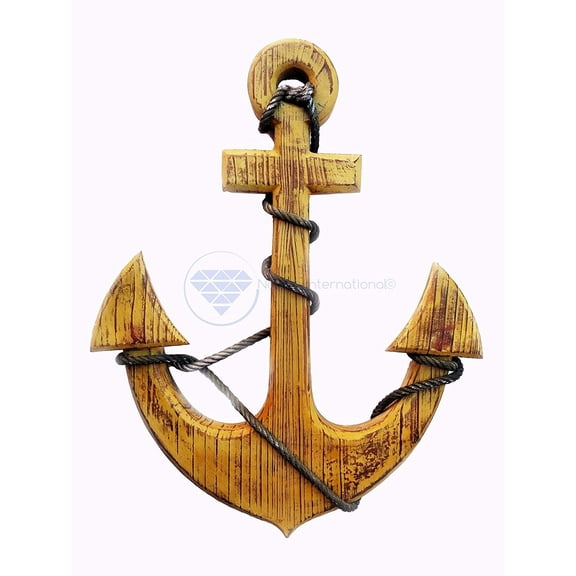 Wooden Wall Anchor - (24 Inches, Rustic Brown)