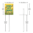 thumbnail image 2 of Eveokoki Stay Off Grass Sign with Metal Stakes, 8"x 12" Stay Off Grass Aluminum Signs for Yard, Weatherproof, Sturdy, 2 of 6