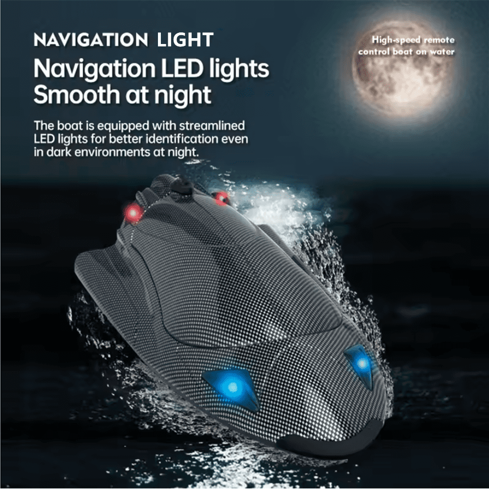 Roofworld RC Jet Boat with 390 Brushed Motor and LED Light