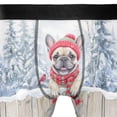 thumbnail image 4 of Playful German Shepherd Welcomes Winter Snowy Day with Cardinal Bird All Over Print Boxer Briefs Underwear for Men Dad Dog Lover Gifts - 120177, 4 of 6