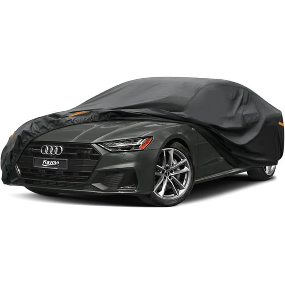 Kayme 6 Layers Waterproof PE Car Cover, Custom Fit for Audi A7 S7 RS7 (2010-2025), Black