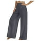 thumbnail image 1 of Pantalones casuales de lino con cintura elástica, modernos y casuales, para mujer., 1 of 4