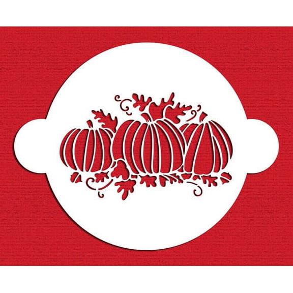 Designer Stencils C280 Pumpkin Patch Cake Stencil, Beige/semi-transparent