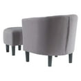 thumbnail image 5 of Convenience Concepts Take a Seat Churchill Accent Chair with Ottoman, Cement Gray Fabric, 5 of 10