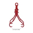 thumbnail image 6 of 36" 2T Log Skidding Lifting Tongs with Ring Log Lifter Dragging Tongs Timber Grab Yellow/Red, 6 of 27