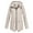 Beige, variant on LoyisViDion Coat Women Casual Solid Jacket Outdoor Plus Size Hooded Windproof Loose Coat Khaki 6(S)