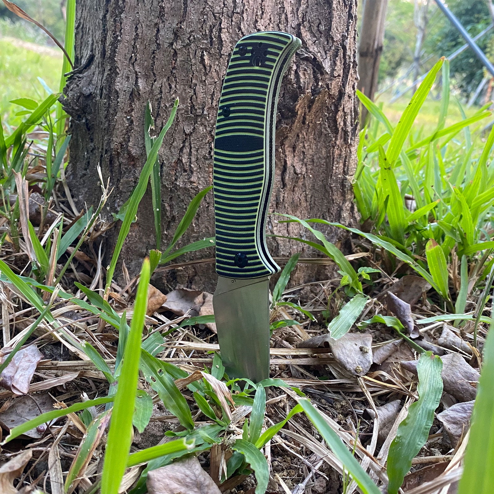 Folding Pocket Knife, Green Handle Bronze Blade for Outdoor Camping Survival, EDC Knife for Easter Independence Day Thanksgiving Halloween Christmas and Father's Day
