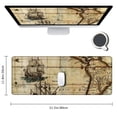 thumbnail image 2 of nygtbtfer Wanderer Office Desktop Decorative Mouse Pad Old Map Medieval Flag Sailboat Landmark Antarctic Territory Non Slip Gaming Mousepad  31.5x11.8 in, 2 of 6