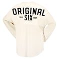 thumbnail image 3 of Women's Fanatics Cream NHL Original Six Lace-Up Spirit Jersey Long Sleeve T-Shirt, 3 of 3