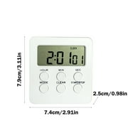 Naittoop Digital Kitchen Timer Multi-Function Magnetic Timers, Learning Management, Suitable for Kitchen, Study, Work, Exercise Training, Outdoor Activities(not Including Battery)