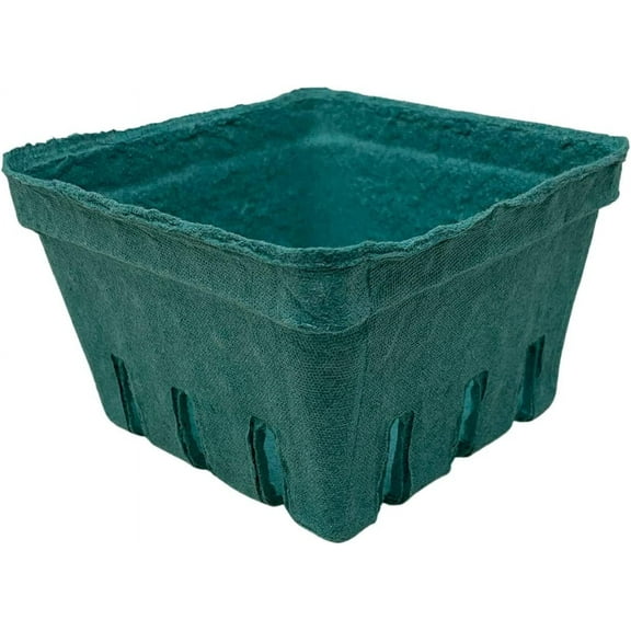 Pint Green Fiber Fruit Berry Pulp Basket Container for Blueberries Strawberry Tomatoes and Produce (24)