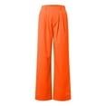thumbnail image 4 of Summer Pants for Women Work Clothes Cute Soft Tall Length Pants for Women Dressy High Waist Pant Outfit Peg Leg Trousers Work Casual plus Trouser Womens Fashion Lady with Pocket Wome Orange 3XL, 4 of 5