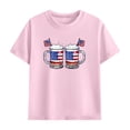 thumbnail image 5 of DJDLJWCJ Girls Outfit Sets Girls Crewneck T Shirts and Elastic Waist Summer Shorts Cute Clothing Sets Pink Size 9, 5 of 10