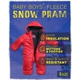 thumbnail image 3 of iXtreme Baby Boys Snowsuit - Cozy Fleece-Lined Winter Snowsuit - Baby Pram Bodysuit with Hood, 3 of 7