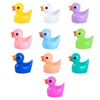 100Pcs Mixed Color Miniature Ducks Toy for Landscapes Garden Fishtank Decoration