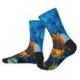 thumbnail image 2 of Vsdgher Starry Night Sunflower Field Unisex Crew Socks Lightweight Breathable Ventilation Ankle Socks, Mid-calf socks for Daily, 2 of 7
