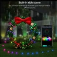 thumbnail image 4 of FZFLZDH 16Ft 50Led Multi-Modes RGB Intelligent Phantom Leather Thread Light String, Remote APP Bluetooth Control & Color Changing Twinkle Firefly Lights for Christmas Decor Bedroom Wedding Party, 4 of 7