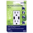 thumbnail image 4 of Toma eléctrica Leviton 15 Amp Decora USB blanca, 4 of 5