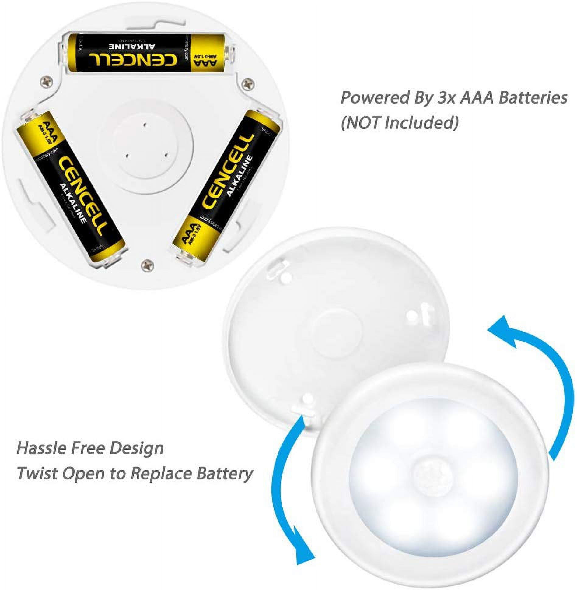 Novelty Place 3 Pcs LED Motion Sensor Lights - Motion Sensing Bathroom Hallway Closet Nightlight