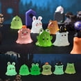 thumbnail image 3 of 12pcs Luminous Resin Mini Halloween Figurines, Glow in The Dark Tiny Ghosts Figurines Plastic Miniature Small Figures to Hide, 3 of 5
