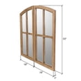 thumbnail image 5 of Jolene Arch Window Pane Mirrors Walnut 33" x 18" (Set of 2) by Aspire, 5 of 5