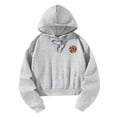 thumbnail image 3 of Sudadera con capucha para mujer, sudadera con capucha de gran tamaño para mujer, estampado marrón, sudadera gris de manga larga de moda, sudadera con SG, 3 of 8