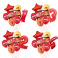 thumbnail image 2 of 7 globos de camión de bomberos de 32 pulgadas con números de aluminio, decoraciones para fiestas de cumpleaños de niños, decoración con temática de bomberos, suministros para baby shower, 2 of 5