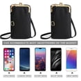 thumbnail image 4 of Bolso bandolera pequeño para mujer, monedero para teléfono móvil, cartera, tarjetero, bolsillo de viaje, monedero pequeño para teléfono móvilnegro:;:;, 4 of 6