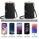 thumbnail image 4 of Bolso bandolera pequeño para mujer, monedero para teléfono móvil, cartera, tarjetero, bolsillo de viaje, monedero pequeño para teléfono móvilnegro:;:;, 4 of 6