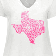 thumbnail image 4 of Inktastic Texas Silhouette Mandala Women's Plus Size V-Neck T-Shirt, 4 of 5