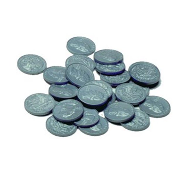 Plastic Coins 100 Quarters