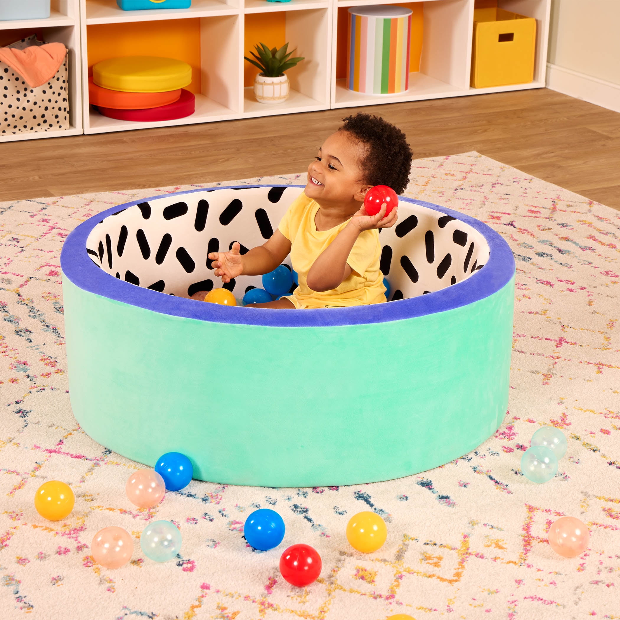 Battat Hop in Foam Ball Pit with with 65+ Balls and Washable Cover, Toddler and Preschool  Indoor Toy