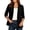 Black, variant on Cardigans for Women Blazers Business Fashion V-Neck Solid Short Sleeve Pocket Cardigan Casual Outwear