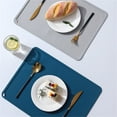 thumbnail image 5 of Mightlink Student Placemat with Hanging Hole Anti-scalding Long Lasting Heat Insulation Oversized Food Grade Silicone Table Mat for Banquet, 5 of 7