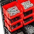 thumbnail image 2 of Wision Wall Mounted Storage Bins 30 Wall Mount Tool Organizer Bins Plastic Parts Rack Container Easy Access Compartments For Tools Hardware Crafts Office Supplies And More Blackred, 2 of 5