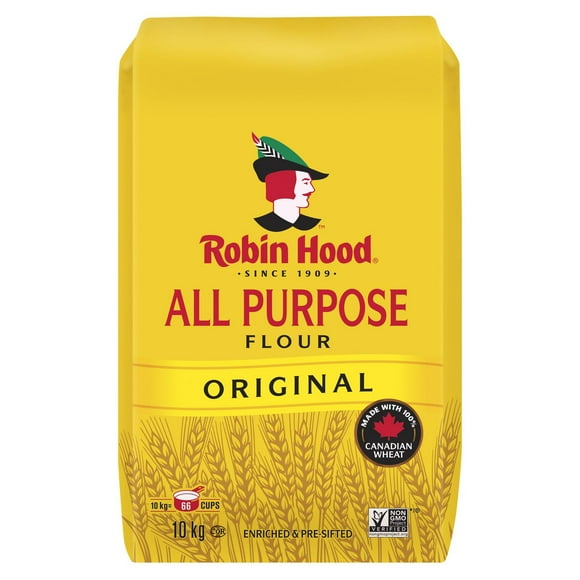 Robin Hood Original All Purpose Flour, Made with 100% Canadian Wheat, 10kg, 10 Kg