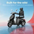 thumbnail image 4 of Upgrade Heavy Duty 3 Wheel Mobility Scooter for Seniors & Adults 500lbs Capacity,Arshin Electric Powered Wheelchair Device for Travel,800W All Terrain Mobility Scooter,31 Miles Range,7-15 Mph(Black), 4 of 14