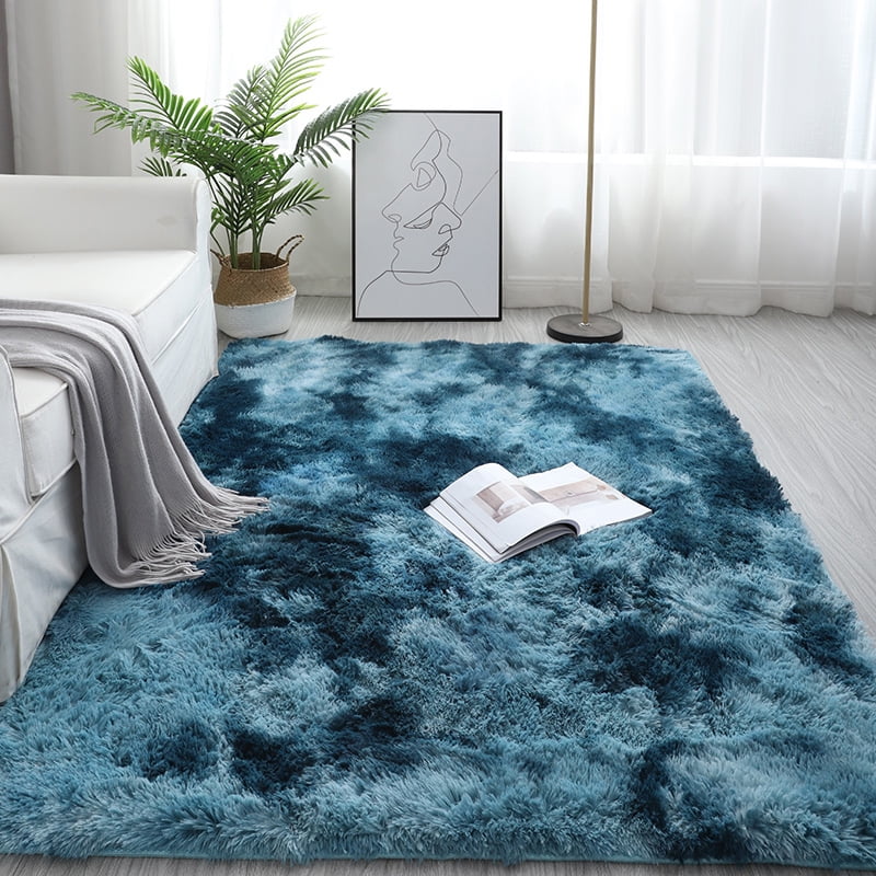 Fluffy Rugs Anti-Skid Shaggy Area Rug  Room Carpet Floor Mat Home Bedroom New LD 