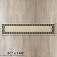 thumbnail image 4 of Washable Skid-Resistant Runner Rug, Trellis Border , Natural Twist and Black , 30" x 144", 4 of 9