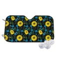 thumbnail image 2 of Picia Sunflowers And Blue Flower Curved Windshield Sunshade Accordion Folding Style Auto Shade for Car Truck SUV Van Blocks UV Ray Sun Visor Protector -Medium, 2 of 7