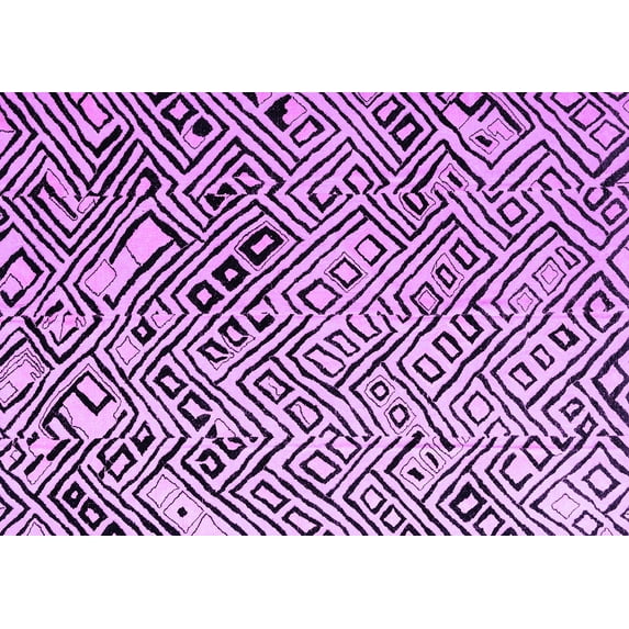 Ahgly Company Indoor Rectangle Solid Purple Modern Area Rugs, 2' x 5'
