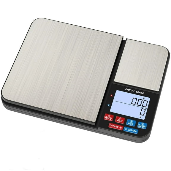 Dual Platform Digital Kitchen Scales, Food Scales with Two Precision, for Baking Cooking Coffee Jewelry, with Stainless Steel（195*140*27mm）
