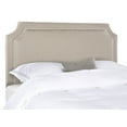 thumbnail image 2 of SAFAVIEH Dane Welt Piping Classic Upholstered Headboard, Queen, Oyster/White Piping, 2 of 4
