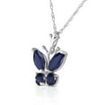 thumbnail image 2 of Galaxy Gold 14K White Gold Sapphire Butterfly Necklace - September Birthstone - Truth & Nobility - 16" to 24" - Fine Jewelry for Women, 2 of 3