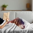 thumbnail image 3 of Donkey Soft Flannel Fleece Throw Blanket, Watercolor Style Donkey Portrait Design with Smudged Paint Effect Print, Cozy Plush for Indoor and Outdoor Use, 50" x 70", Multicolor, by Ambesonne, 3 of 5