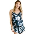 thumbnail image 2 of Belles Design Womens Sexy Floral Satin Silk Cami Shorts set 2 Piece Pajama Bridal Lingerie Sleepwear, 2 of 14