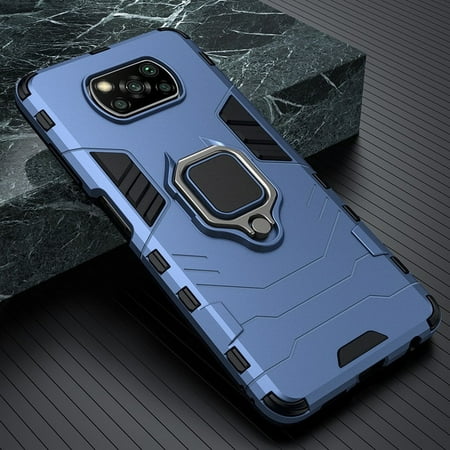 KEYSION Shockproof Case for Xiaomi POCO X4 GT F4 NFC M3 M4 Pro 5G F2 Ring Stand Phone Back Cover for Xiaomi Poco X3 Pro F3 F1