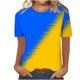 thumbnail image 1 of Camiseta de Manga Corta de Cuello Redondo Impresa Casual de la Moda de las Mujeres, Poliéster Ligero para el Uso Diario, 1 of 8