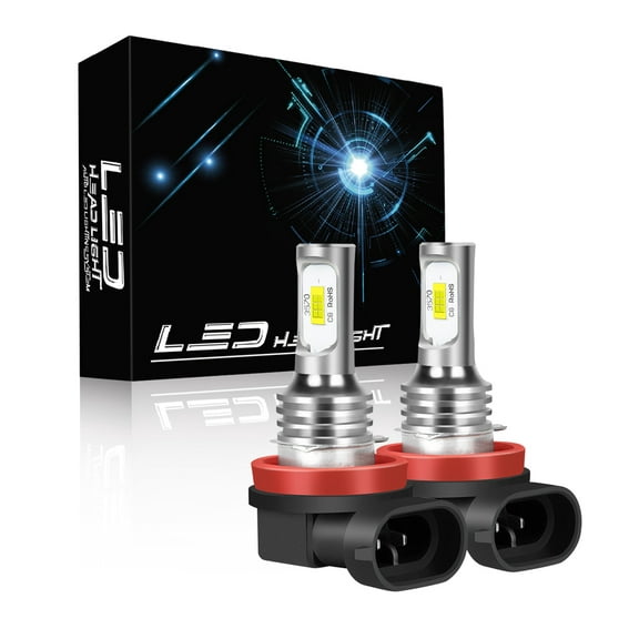 IHNZCB H11 LED Headlight Super Bright Bulbs Kit 8000K White 24000LM High/Low Beam Replacement 2x