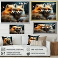 thumbnail image 4 of Designart "Cute Fox's Gaze in the Springtime II" Animals Framed Wall Art Decor - Modern Farmhouse Black Fox Entryway Framed Wall Art Print, 4 of 6